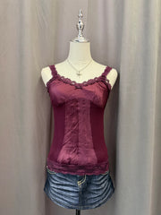 Burgundy Lace Cami 1