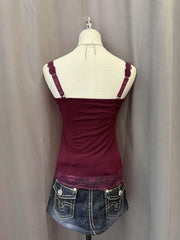 Burgundy Lace Cami 2