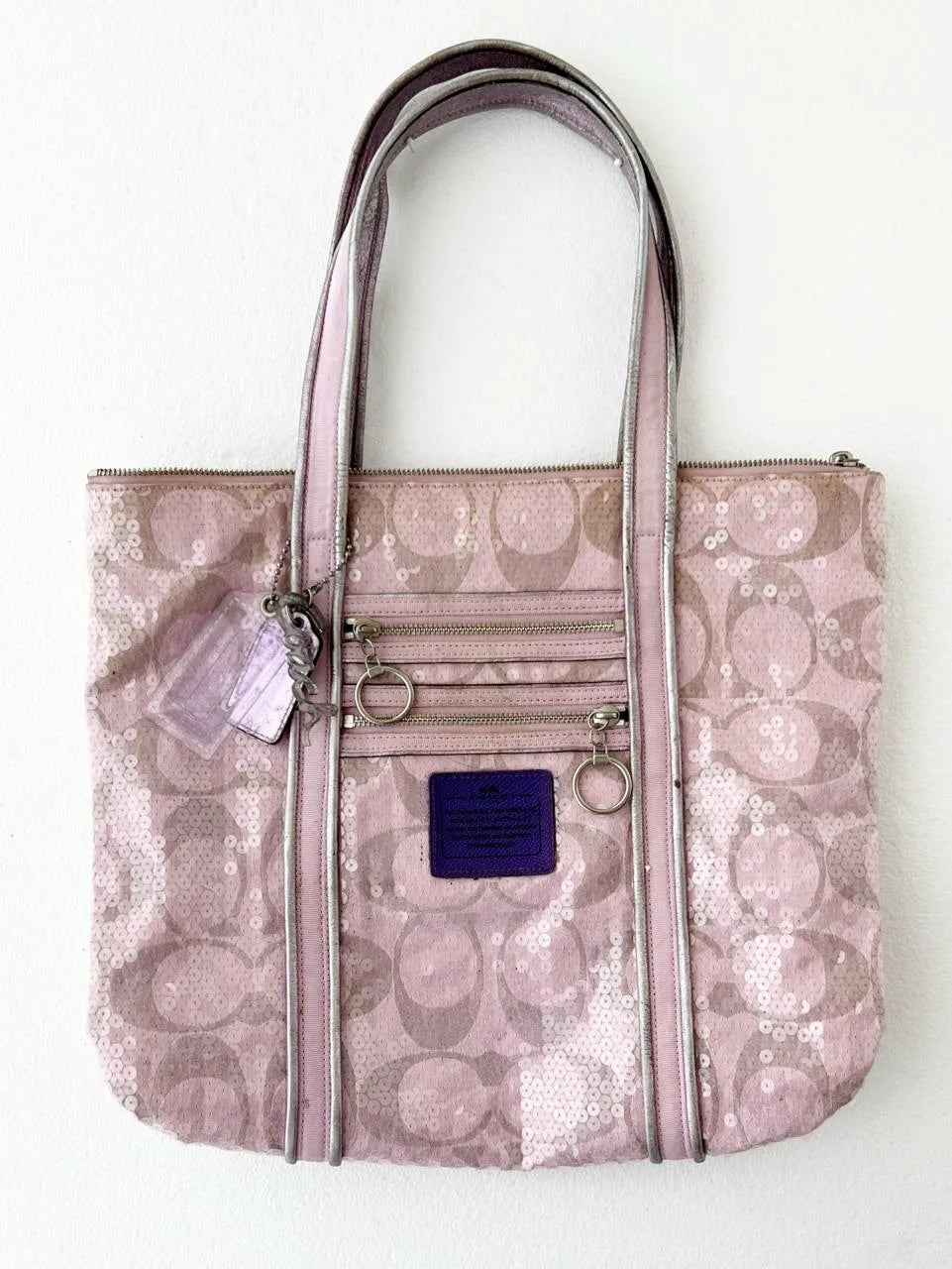 Coach Pink Sequin Tote bag 1