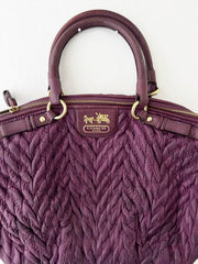 Coach Quilted Chevron Satchel 2