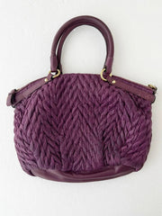 Coach Quilted Chevron Satchel 4