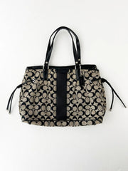 Coach Signature Stripe Tote Bag 1