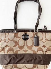 Coach Signature Stripe Tote 2