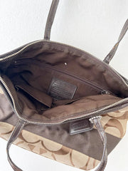 Coach Signature Stripe Tote 4