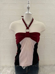 Colour-Blocking Reworked Halter Top 1