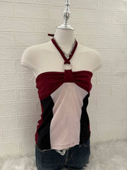 Colour-Blocking Reworked Halter Top 2
