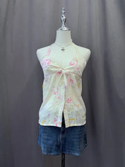 Cream Floral Halter 1