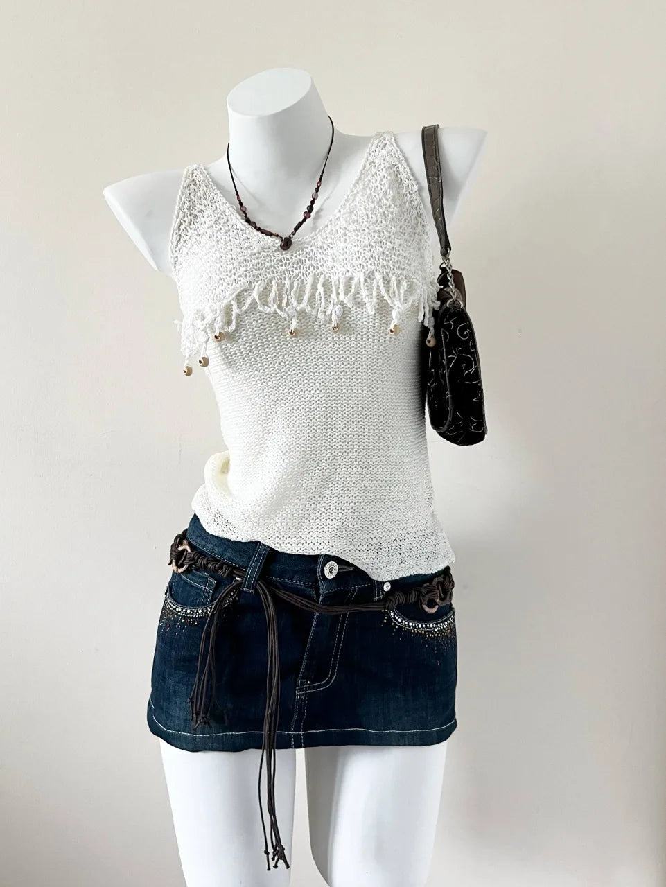Crochet Wooden Bead Tank 1