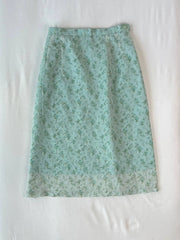 Ditsy Floral Green Midi Skirt 4