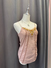 Dusty Pink Beaded with Embroidery Cami 2