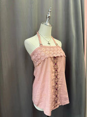Dusty Pink Embroidered Halter 2