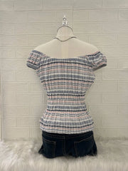 Faded Striped Milkmaid Reworked Blouse 2
