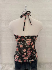 Floral Print Reworked Halter Top 3