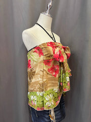Floral Tropical Printed Reworked Halter 2