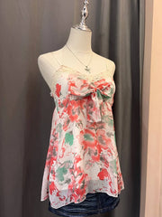 Floral Watercolor Ribbon Front Babydoll 2