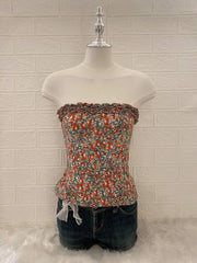 Flower Pattern Tube Top 1