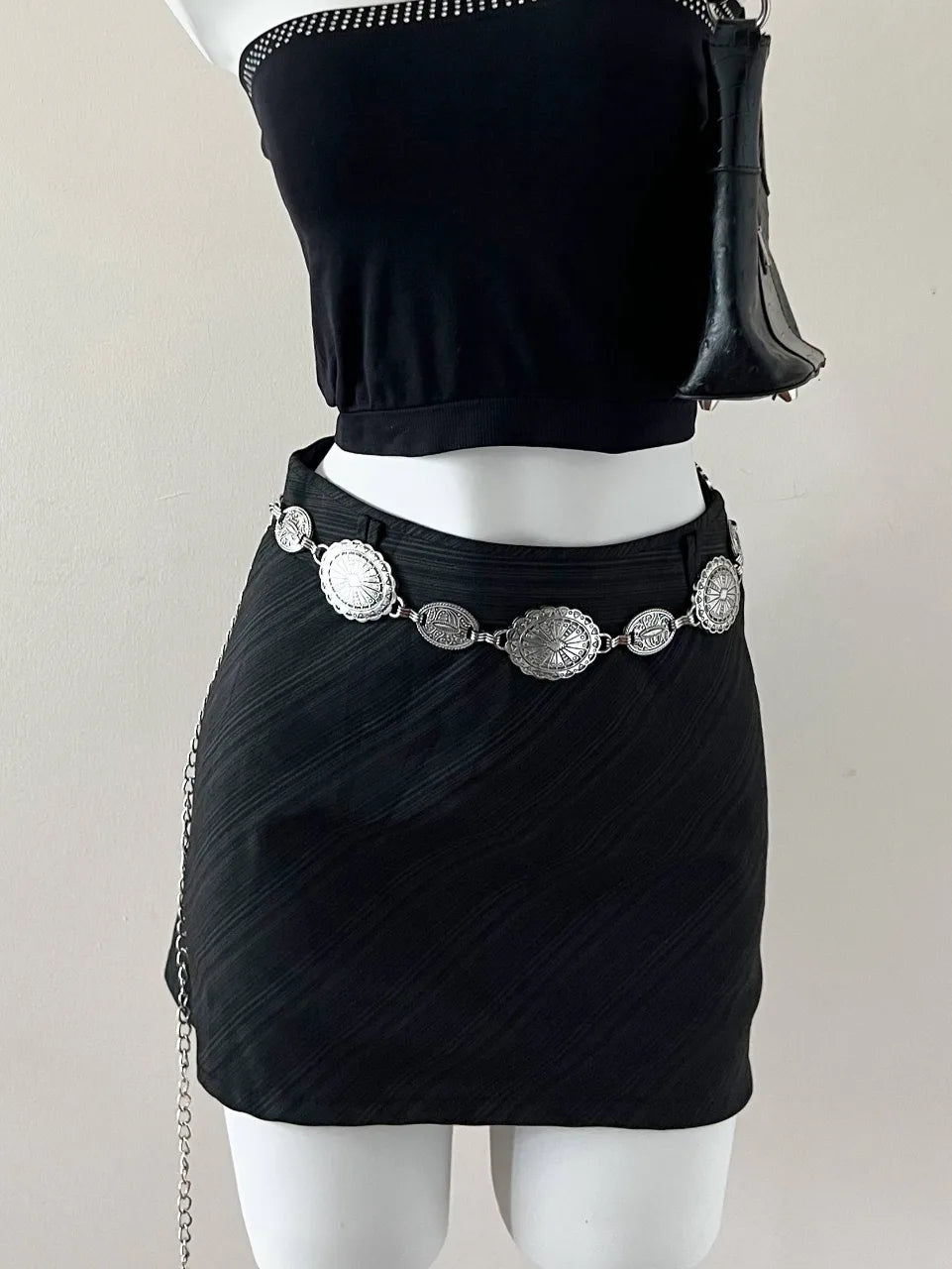 G2000 Diagonal Striped Mini Skirt 1