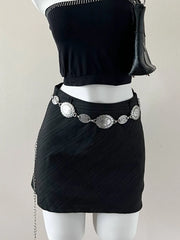 G2000 Diagonal Striped Mini Skirt 1