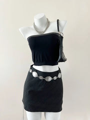 G2000 Diagonal Striped Mini Skirt 2