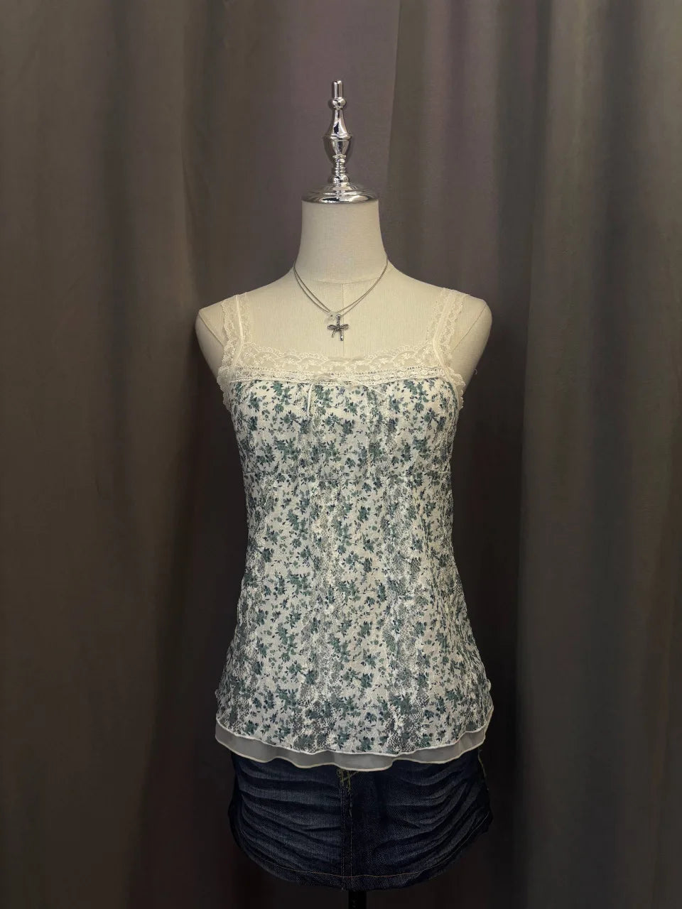 Green Floral Cami 1