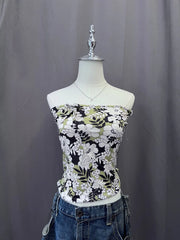 Green Flower Tube Top 1