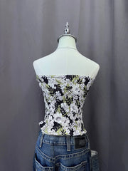 Green Flower Tube Top 2