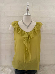 Green Ruffle Top 1