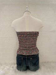 Grey Flower Tube Top 2