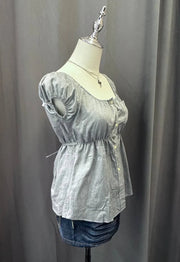 Grey Milkmaid Reworked Blouse 2