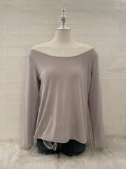 Grey Off Shoulder Top 1