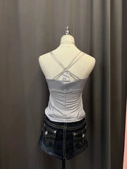 Grey Satin Cami 3
