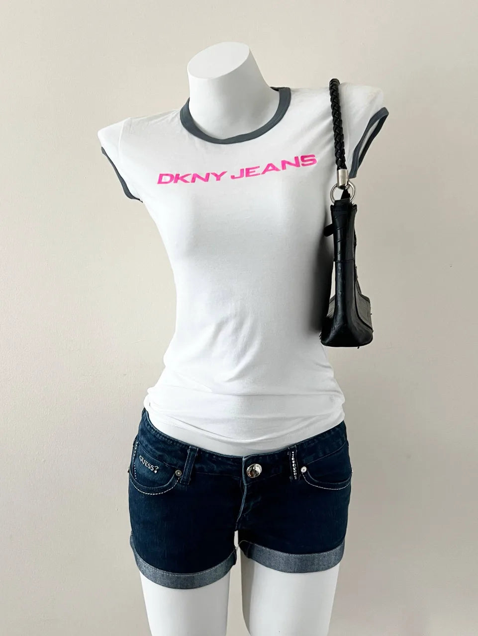 Guess Cuffed Bejeweled Denim Shorts 1