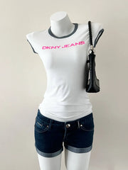 Guess Cuffed Bejeweled Denim Shorts 1