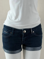 Guess Cuffed Bejeweled Denim Shorts 2