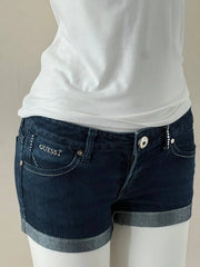 Guess Cuffed Bejeweled Denim Shorts 3