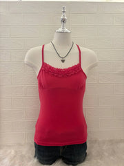 Hot Pink Y2K Cross Back Cami 1
