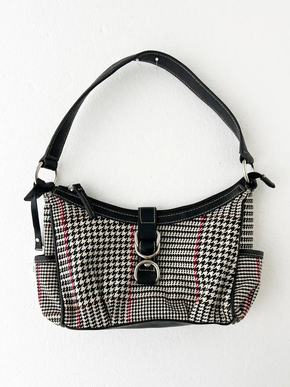Houndstooth Print Shoulder Bag 1