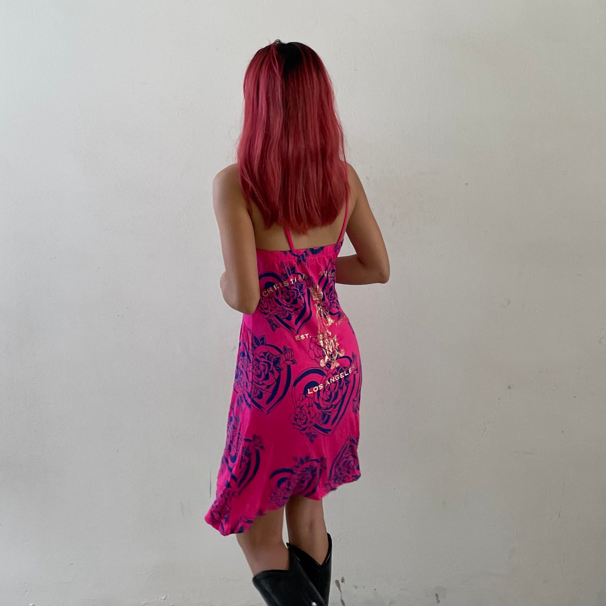 Christian Audigier Hot Pink Dress