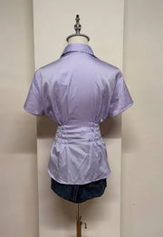 Indigo Purple Cinched Blouse 3