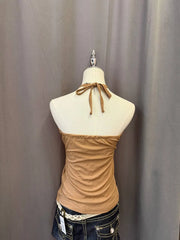Khaki Reworked Halter (2-way) 3