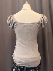 Light Grey Milkmaid Blouse 3