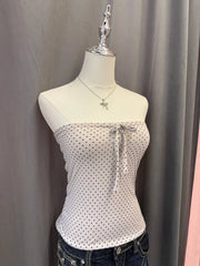 Light Grey Polkadot Reworked Tube 2