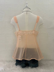 Light Orange Sheer Lace Cami 2
