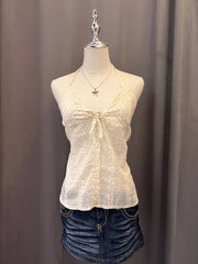 Light Polkadot Cotton Reworked Halter 1
