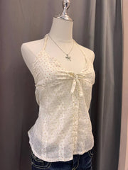 Light Polkadot Cotton Reworked Halter 2
