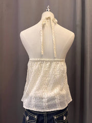 Light Polkadot Cotton Reworked Halter 3