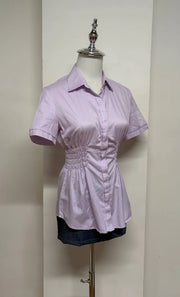 Light Purple Cinched Blouse 2