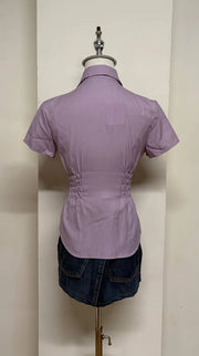 Light Violet Cinched Blouse 3