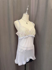 Lilac Sheer Lace Cami 2