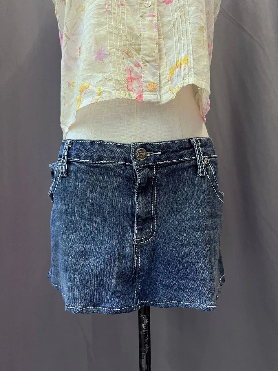 Medium Wash Denim Skirt 1
